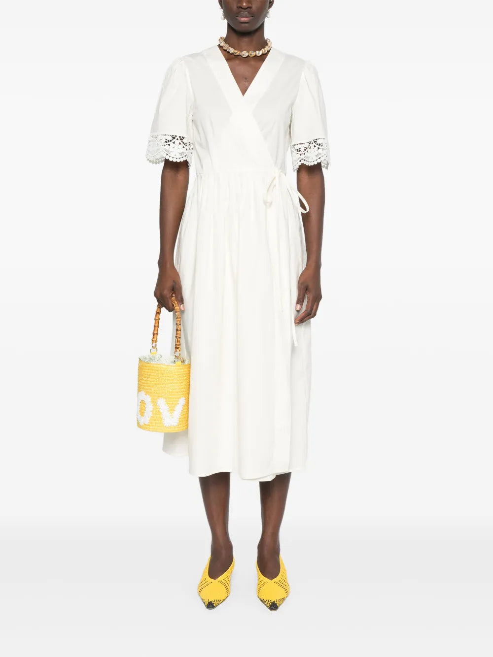Wrap-Design Midi Dress