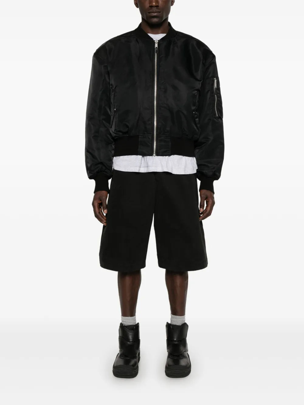 Cropped Bomber Jacket