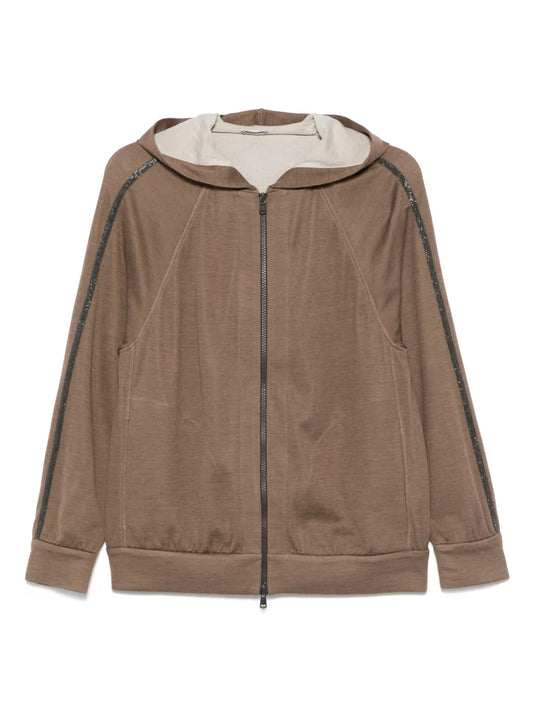 Monili-Detail Hoodie
