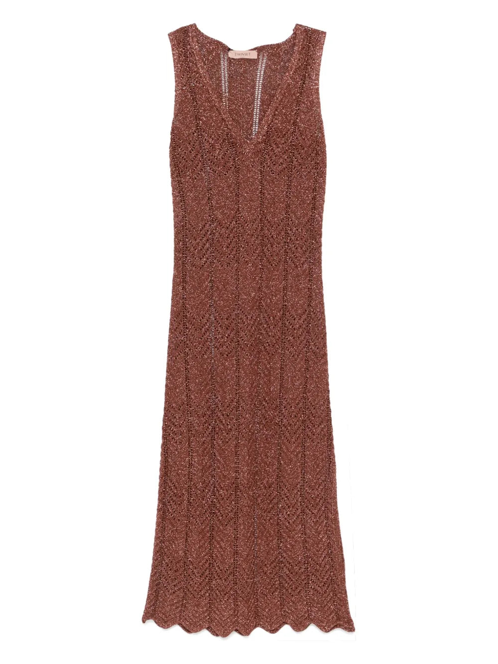 Lurex Knit Midi Dress
