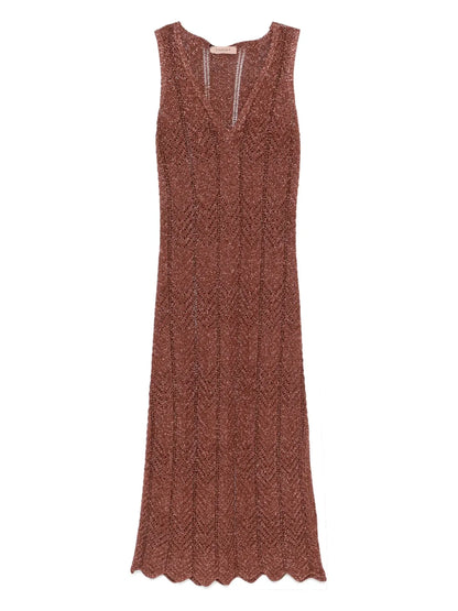 Lurex Knit Midi Dress