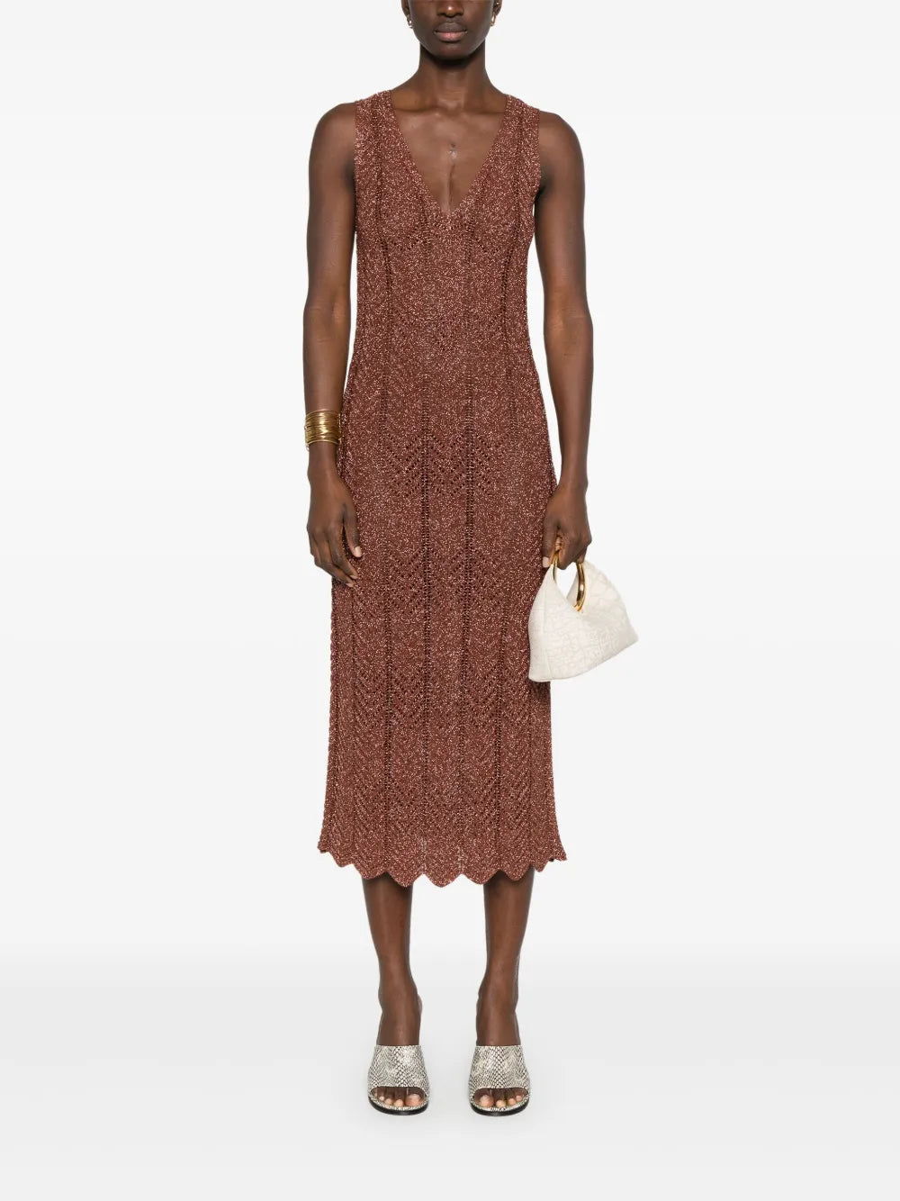 Lurex Knit Midi Dress
