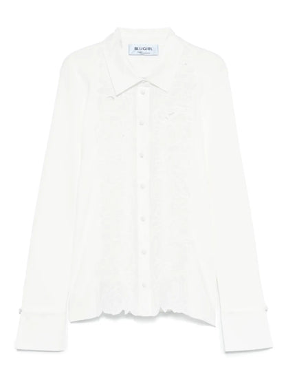 Floral-Embroidered Shirt