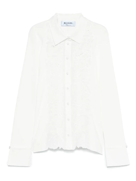 Floral-Embroidered Shirt
