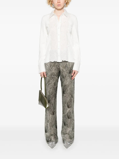 Floral-Embroidered Shirt