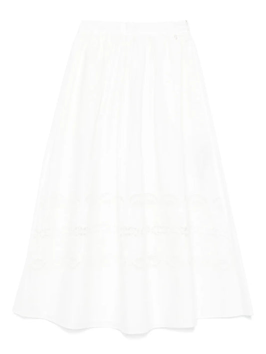 Embroidered Midi Skirt