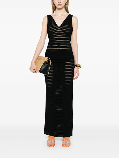 Open-Knit Maxi Dress