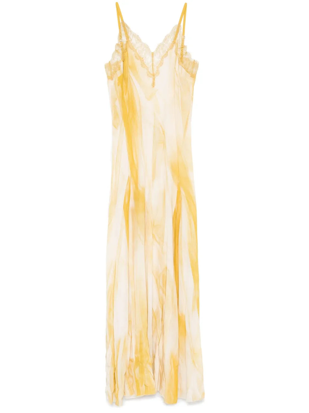 Lace-Trim Maxi Dress