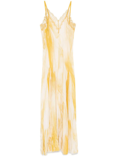 Lace-Trim Maxi Dress
