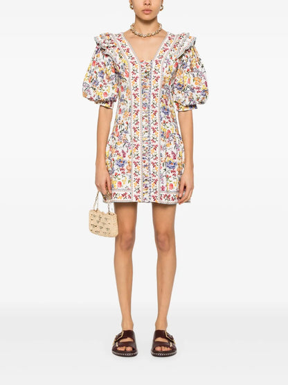 Floral-Print Mini Dress