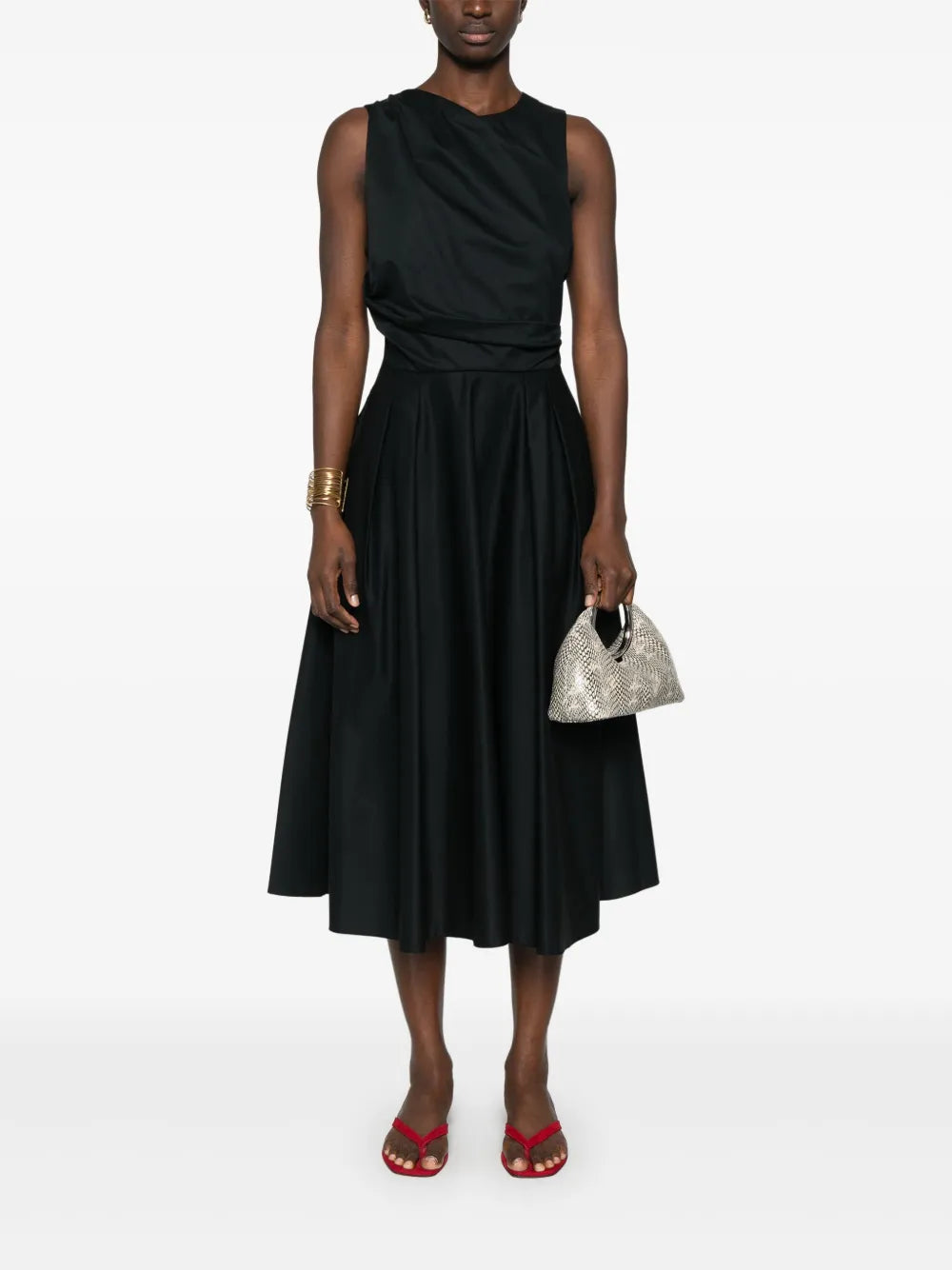 Draped Midi Dress
