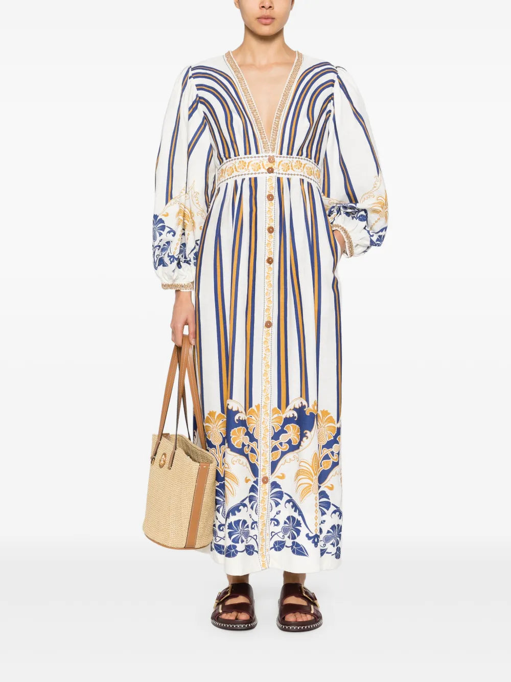 Graphic-Print Maxi Dress