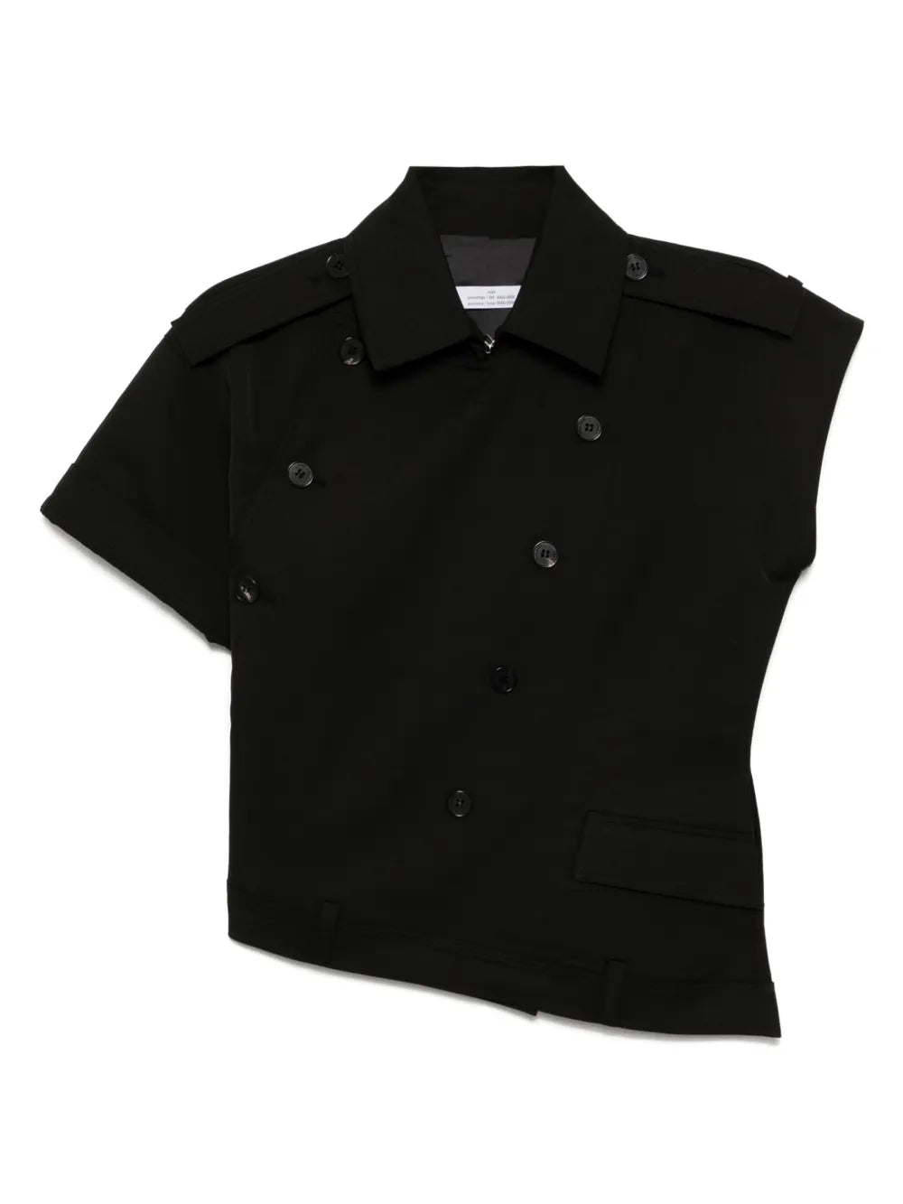 Muti Button Twisted Collared Top