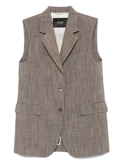 Slub-Texture Waistcoat