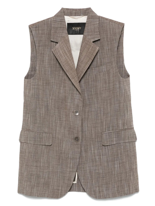 Slub-Texture Waistcoat