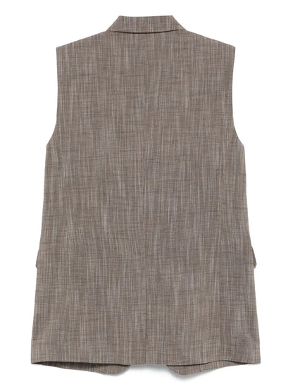 Slub-Texture Waistcoat