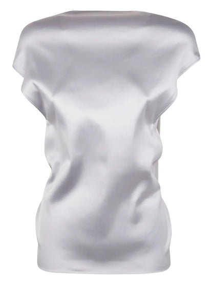 Draped Satin Top