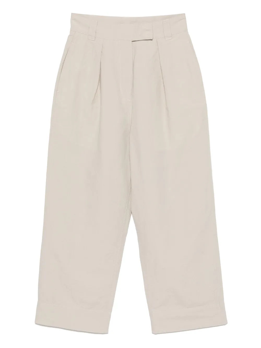 Pleated Cropped Trousers