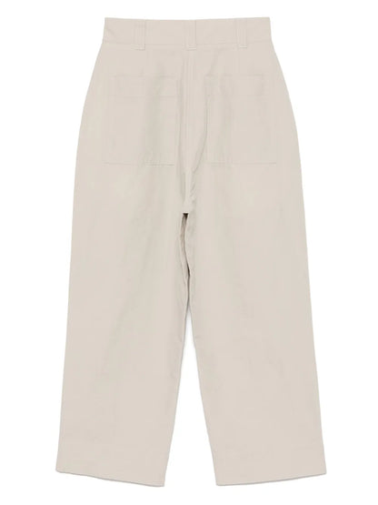 Pleated Cropped Trousers
