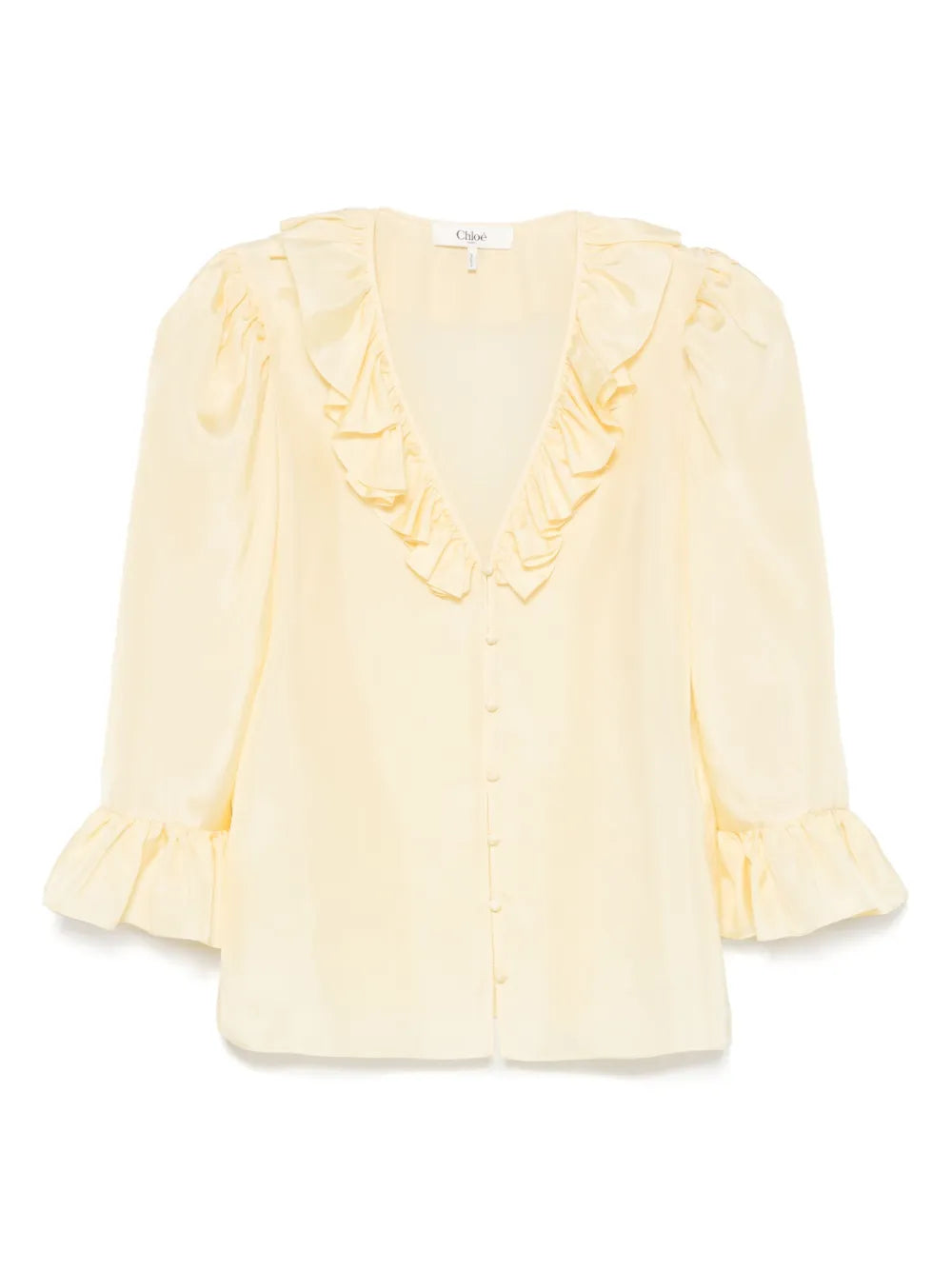 Ruffled Silk Blouse