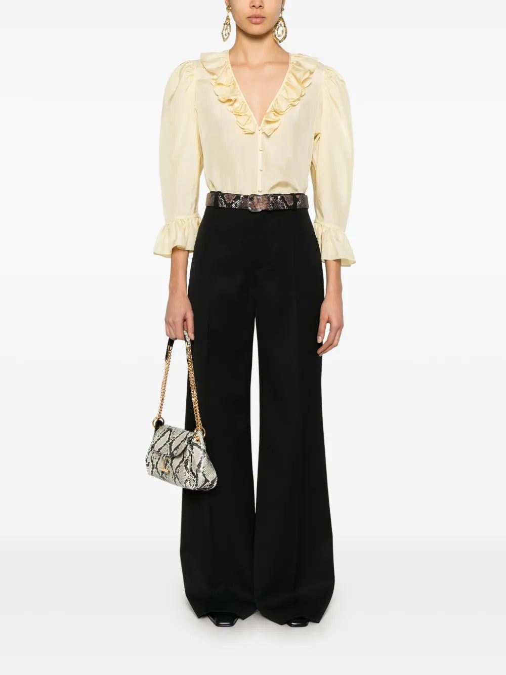Ruffled Silk Blouse