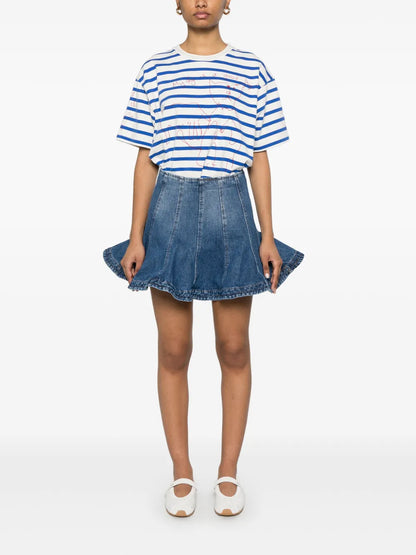 Wired-Hem Mini Skirt
