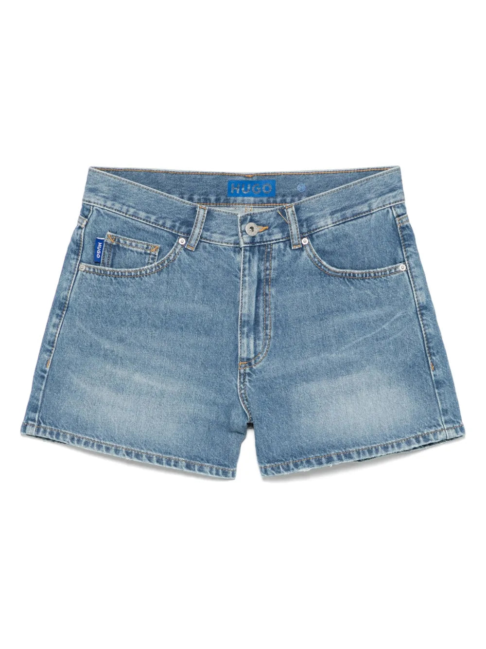 Logo-Patch Denim Shorts