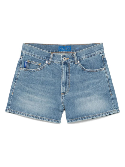 Logo-Patch Denim Shorts