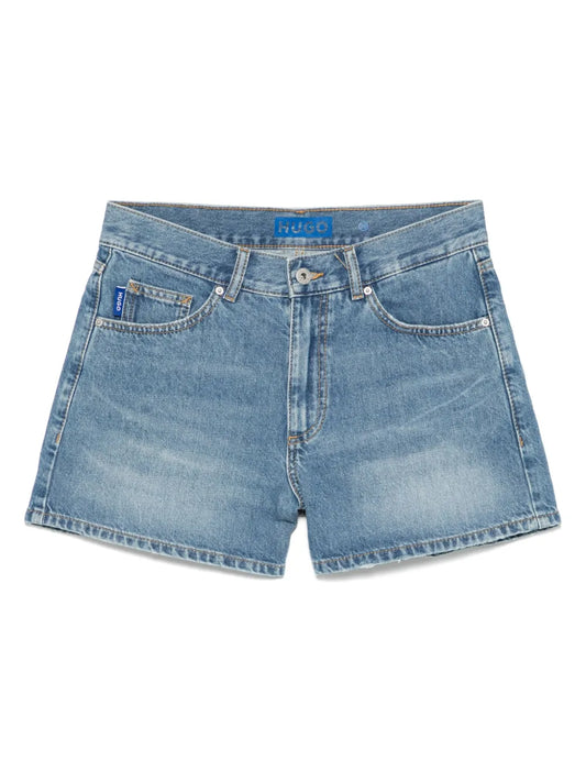 Logo-Patch Denim Shorts