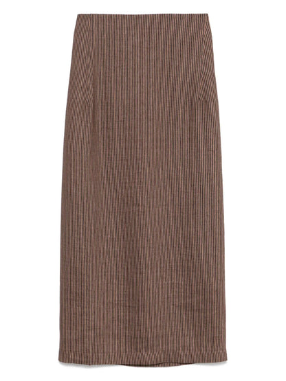 Striped Midi Skirt