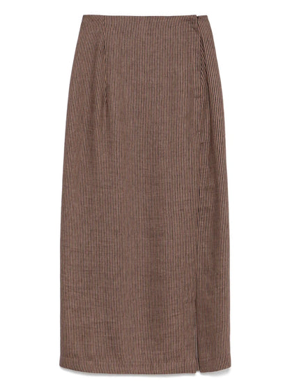Striped Midi Skirt