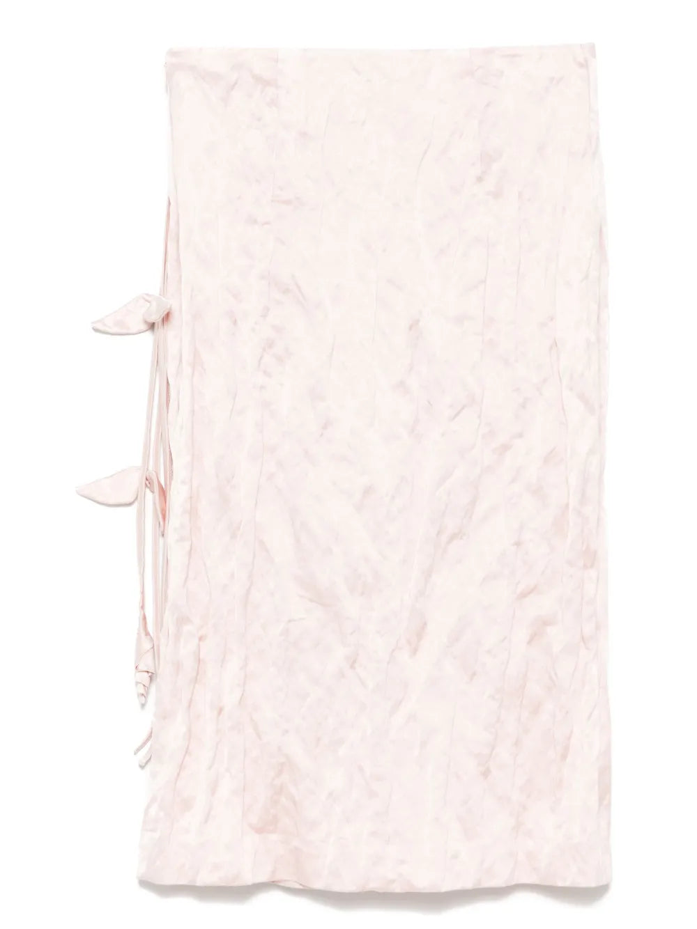 Crinkled Wrapped Midi Skirt