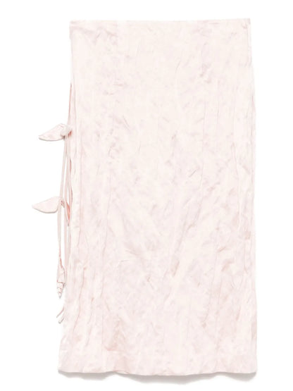 Crinkled Wrapped Midi Skirt