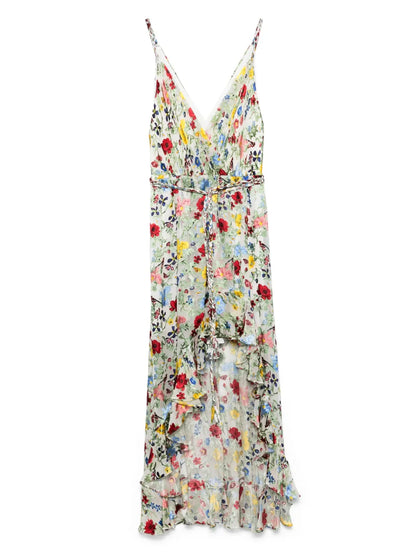 Floral-Print Midi Dress