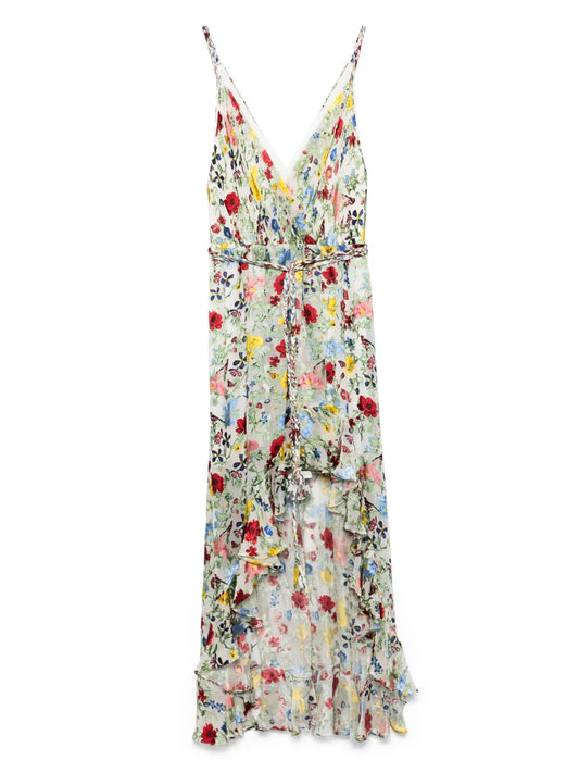 Floral-Print Midi Dress