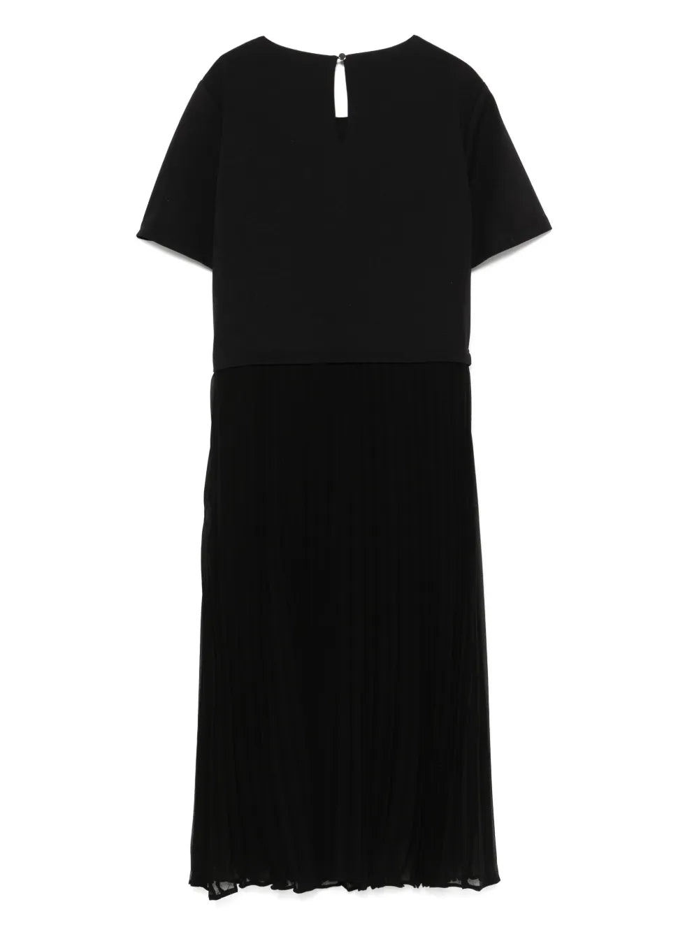 Plissé-Detailed Midi Dress