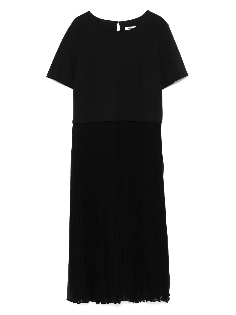 Plissé-Detailed Midi Dress