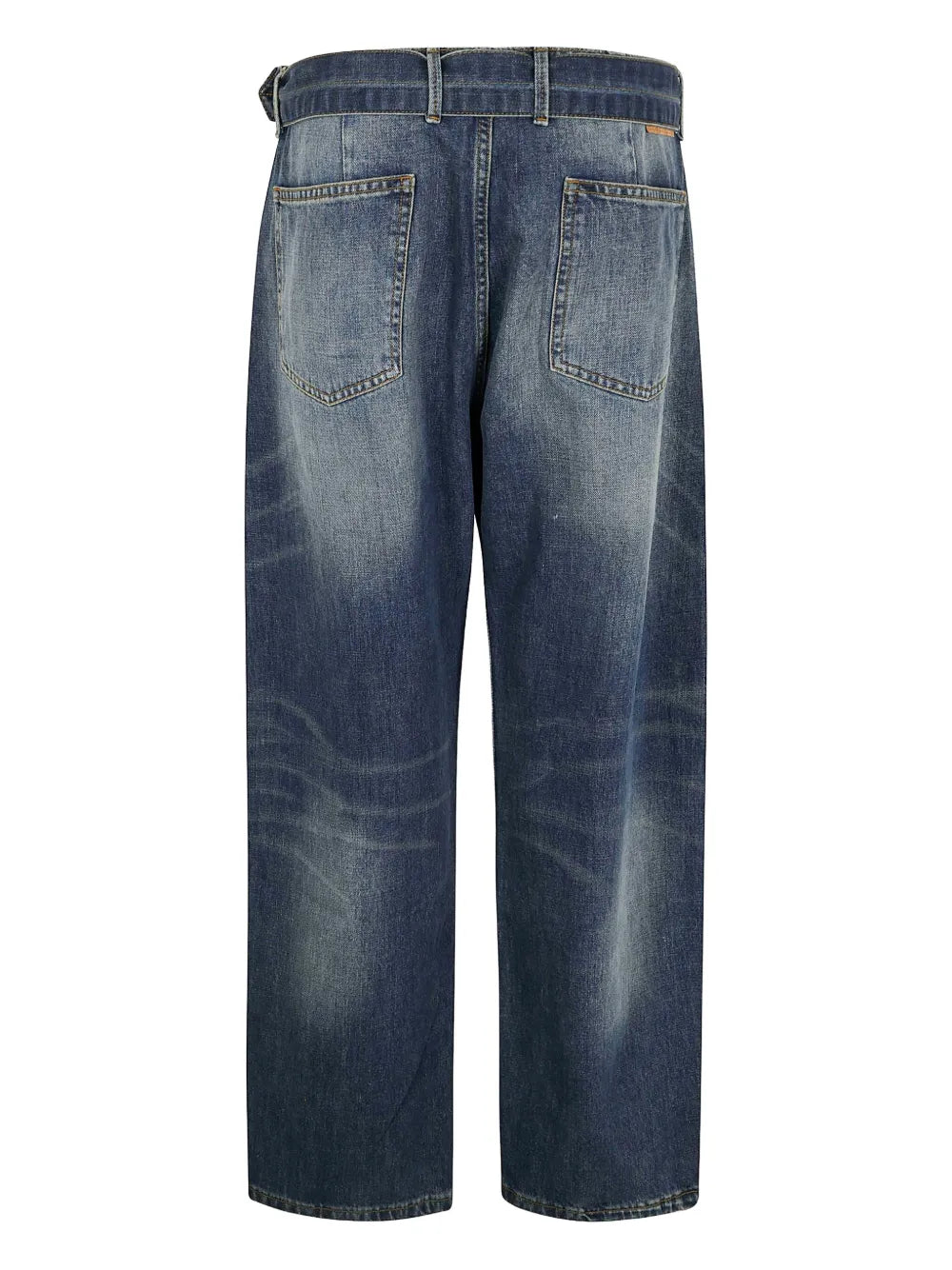Belted Wide-Leg Jeans