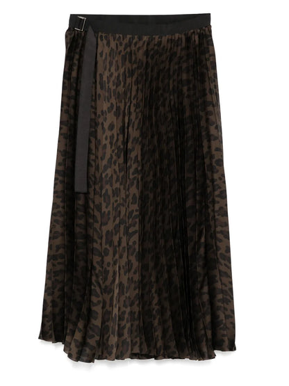 Leopard-Print Midi Skirt