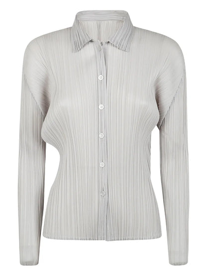 Plissé-Effect Blouse