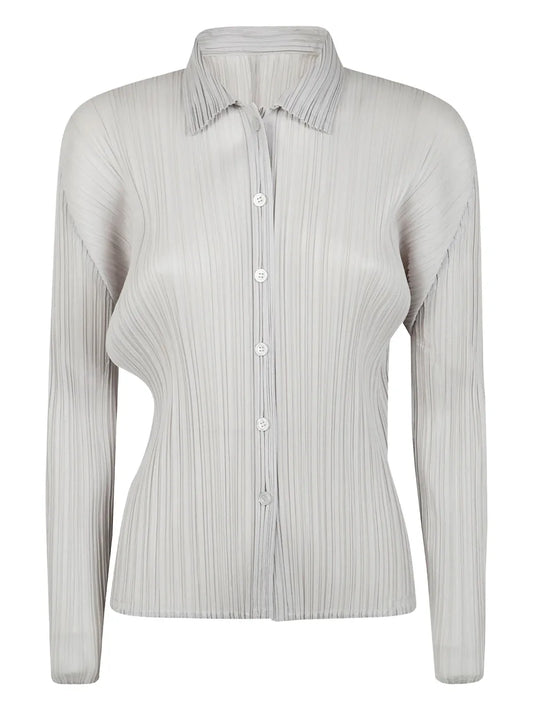 Plissé-Effect Blouse