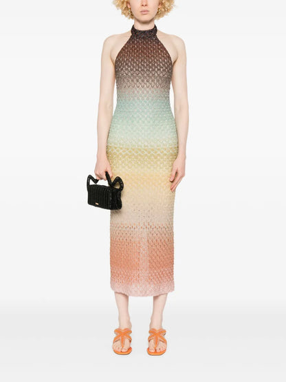Ombré-Effect Midi Dress