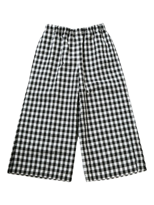 Gingham-Pattern Trousers