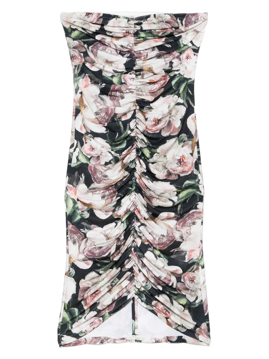 Shirred Mini Dress