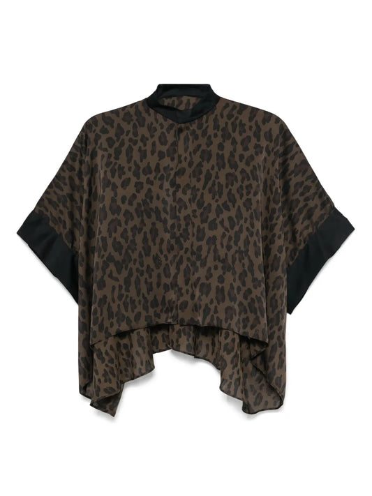 Leopard-Print Blouse