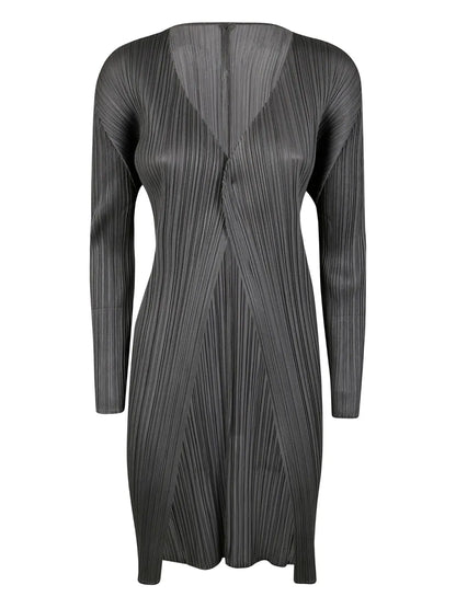 Plissé-Effect Coat