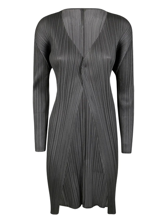 Plissé-Effect Coat