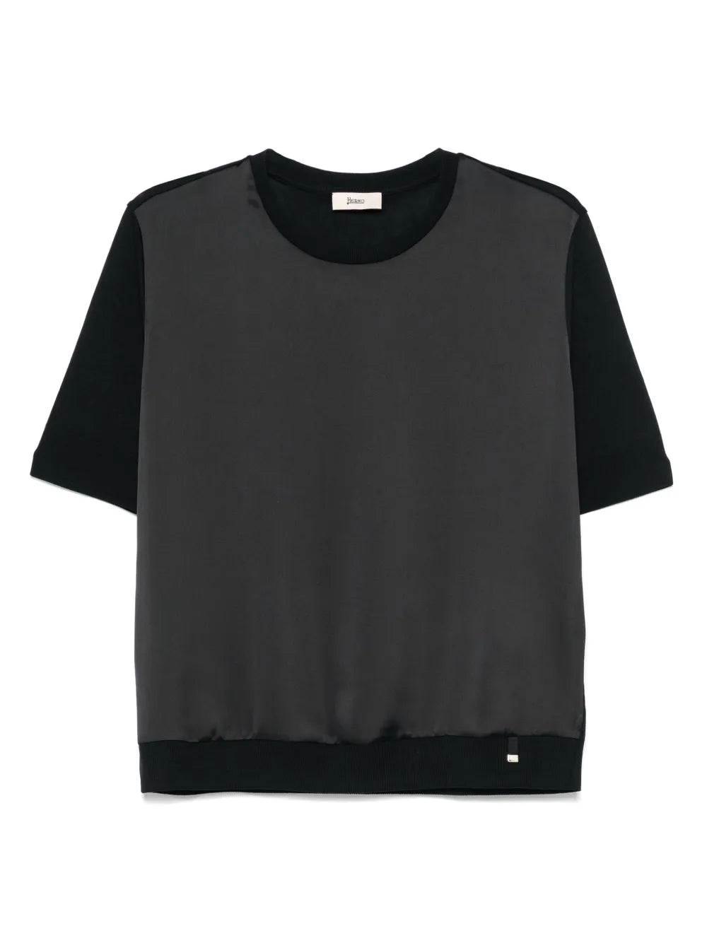 Knitted-Panel T-Shirt