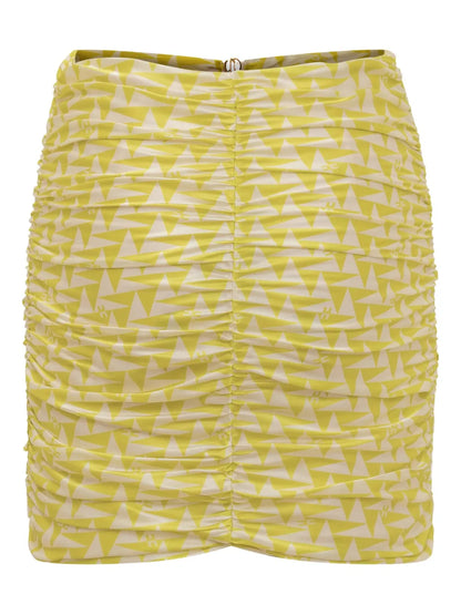 Geometric-Pattern Mini Skirt