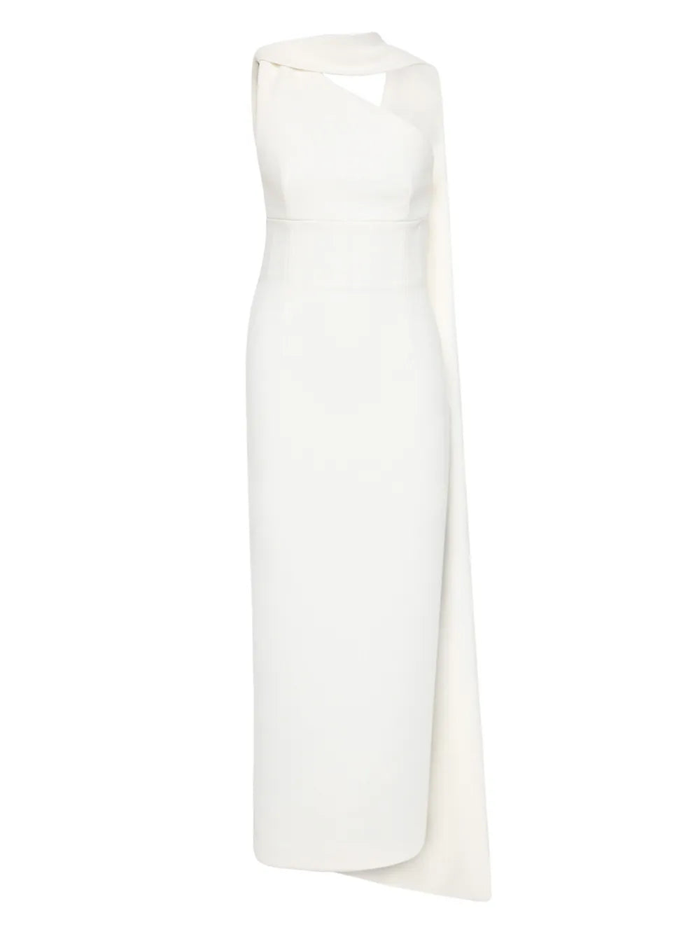 Clara Asymmetric-Detail Midi Dress